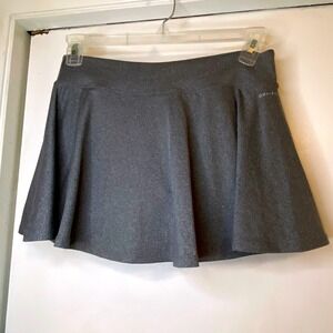 Nike Dri-FIT Women Charcoal Gray Heather Tennis Skort Built-in Shorts 728775-063